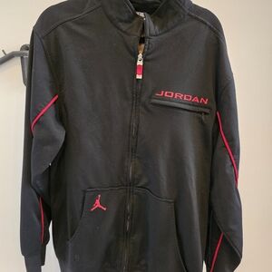 Man's Jordan Black Jacket with Red Details